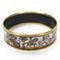 HERMES bangle bracelet enamel accessory carriage horse cloisonne gold light blue brown GP plated ladies accessories 4
