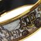 HERMES bangle bracelet enamel accessory carriage horse cloisonne gold light blue brown GP plated ladies accessories 8