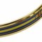 HERMES bangle bracelet enamel accessory belt pattern cloisonne gold blue yellow plated ladies accessories 10