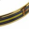HERMES bangle bracelet enamel accessory belt pattern cloisonne gold blue yellow plated ladies accessories 8
