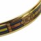HERMES bangle bracelet enamel accessory belt pattern cloisonne gold blue yellow plated ladies accessories 7