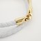 White Luli Double Tour Plated Leather & Gold Bracelet from Hermes 9