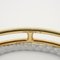 Weißes Luli Double Tour Armband aus plattiertem Leder & Gold von Hermes 5