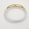 White Luli Double Tour Plated Leather & Gold Bracelet from Hermes 4