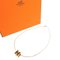 H Cube Metal & Pink Gold Necklace from Hermes 2