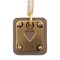 HERMES Ass de Cool PM Collar Metal Vaux Swift Gold Brown Series Colgante de corazón Grabado en Z, Imagen 2