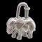 Cadena Damen Herren Silber Charm Anhänger mit Tiermotiv Elefant von Hermes 1