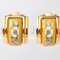 Hermes Earrings Enamel Cloisonne Flower Motif Yellow Gold, Set of 2 5