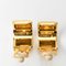 Hermes Earrings Enamel Cloisonne Flower Motif Yellow Gold, Set of 2, Image 4