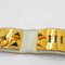 HERMES Collier Dosian bracelet P en cuir blanc gravé x clous dorés 8