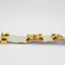 HERMES Collier Dosian bracelet P engraved white x gold leather studs, Image 5