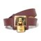 HERMES Bracelet Bangle Leather Cadena O'Kelly Z Engraved Red Brown T2 Made in France Accessories Jewelry 2