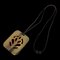 HERMES Buffalo Horn Necklace Pendant Gold Brown, Image 1