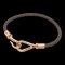 HERMES Leather Bracelet Jumbo Palladium Plated Etaupe x Rose Gold Intrecciato Men's Women's 1