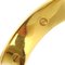 HERMES bracelet bangle medor accessory leather studs orange gold GP plated ladies accessories, Image 10