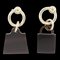 Boucles d'Oreilles pour Femme Hermes Amulet Buffalo Horn X Plaqué Or Marron, Set de 2 1