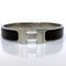 HERMES bangle click crack PM silver black metal bracelet ladies accessory fashion 2
