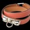 Bangle Bracelet Rival Double Tour Pink Brown Silver from Hermes 1