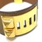 HERMES Medor Corriedossian Leather Bracelet Women's Brown x Gold Hardware 10