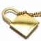 HERMES Necklace Pendant O'Kelly Cadena Y Engraved Gold GP Accessories Women's 4