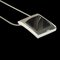 HERMES Necklace Medor Metal/Stone Silver/Black Gray Unisex e55971a 1
