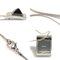 HERMES Necklace Medor Metal/Stone Silver/Black Gray Unisex e55971a 5