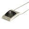 HERMES Necklace Medor Metal/Stone Silver/Black Gray Unisex e55971a 3