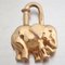 Pendente con ciondolo a forma di elefante in metallo dorato di Hermes, Immagine 2