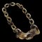 HERMES Buffalo Horn Women's Necklace [Beige,Dark Brown] 1