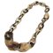 HERMES Buffalo Horn Women's Necklace [Beige,Dark Brown] 3