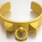 HERMES brazalete collie edo cian oro amarillo material de metal brazalete ancho mujer hombre, Imagen 3