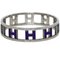 Rondo Ash Silver Blue H Reversible Bracelet from Hermes 1