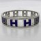 Rondo Ash Silver Blue H Reversible Bracelet from Hermes 4