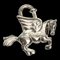 HERMES Pegasus Cadena Halskette Charm Anhänger Tasche 1993 Limited Silber Farbe Schlüsselbund Top Klein AQ6450 1