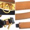 HERMES Leather Bracelet COLLIER DE CHIEN Collier de Chien Double Tour S Size Black x Gold T Stamped 2 Rows aq9419 3