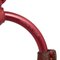 Orecchini Hermes Loop Pm Rouge H rosa Vaux Swift Alum da donna, set di 2, Immagine 4