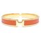 Bracelet Jonc HERMES Olympe Orange x Plaqué Or GP 290844 5