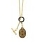 HERMES Chaine D'ancre Necklace Buffalo Horn Brown Gold 3
