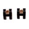 Hermes Pop Ash H Earrings Black Ladies Z0005182, Set of 2 2