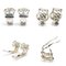 Hermes Earrings Bookle Serie Silver 925 Women'S, Set of 2 4