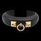 HERMES Medor Corriedossian bangle Size S Wood Black Gold hardware C cuff bracelet 1