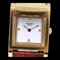 HERMES Medor Gold Plated x Leather 〇W Quartz Analog Display Women's White Dial Watch 1