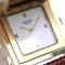 HERMES Medor Reloj de mujer con esfera blanca y pantalla analógica de cuarzo 〇W bañado en oro, Imagen 4