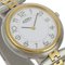 Reloj de perfil HERMES vintage combinado de acero inoxidable x cuarzo plateado bañado en oro con esfera blanca para niños, Imagen 3