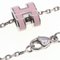 HERMES Halskette Pop Ash Pink Silber Metall H Würfel Damen Anhängerkette 3