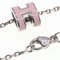 HERMES Necklace Pop Ash Pink Silver Metal H Cube Ladies Pendant Chain, Image 3