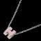HERMES Halskette Pop Ash Pink Silber Metall H Würfel Damen Anhängerkette 1