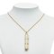 HERMES Charniere GM Chain Necklace 011084CC Gold White Leather Plated Women's 2