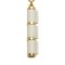 HERMES Charniere GM Chain Necklace 011084CC Gold White Leather Plated Women's 3