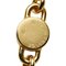 HERMES Charniere GM Chain Necklace 011084CC Gold White Leather Plated Women's 6